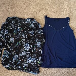 2 White House, black market tops size 4 /extra small